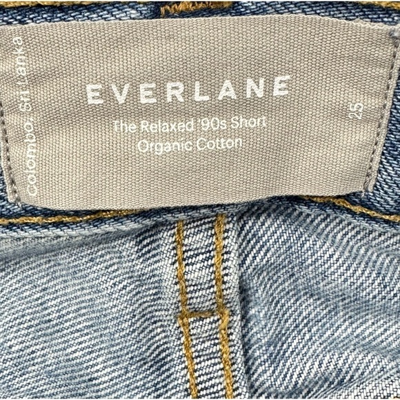 EVERLANE The Relaxed‎ ‘90s Short Raw Fringed Edge Cutoff Distressed Hem Size 25 - Picture 7 of 9